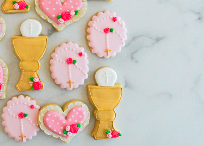 First Communion Cookies for a Girl