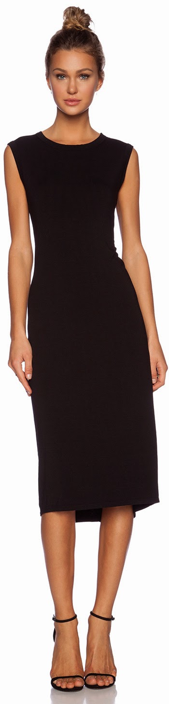 ENZA COSTA TWIST BACK MIDI DRESS