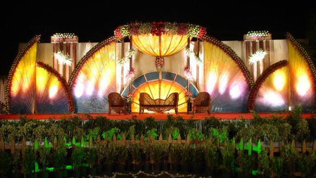 Indian Garden and Reception stage A wedding day is one of the most special