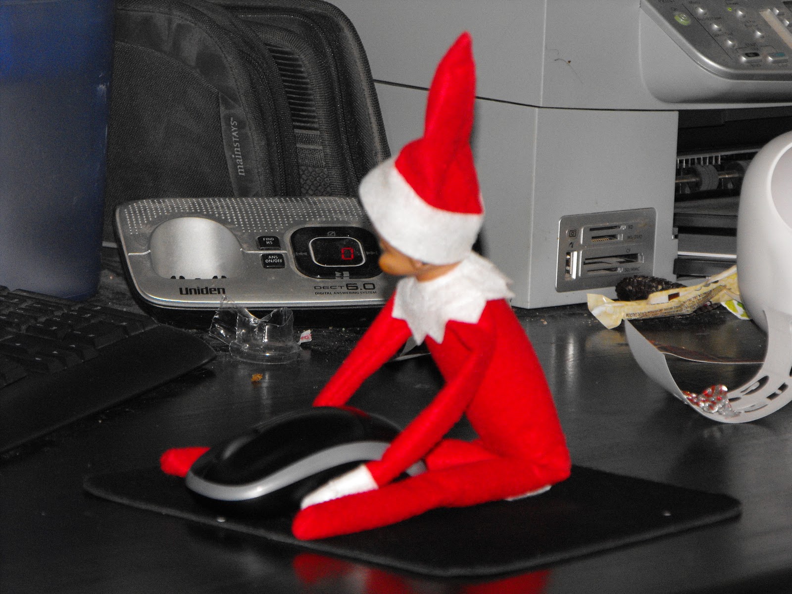 One Orange Giraffe Elf on the Shelf Day 3
