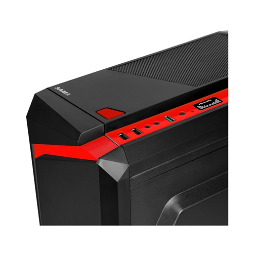 Vỏ case máy tính chuyên Game SAMA E-Sport F2 Black - Red