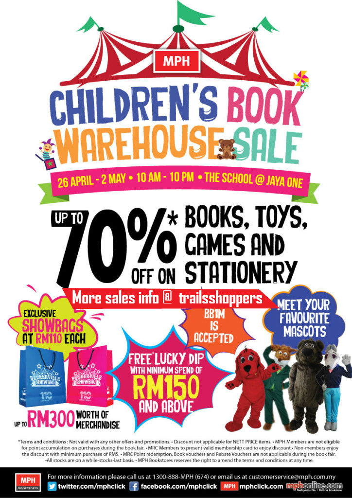 MPH Childrens Book Warehouse Sale 26 April to 2 May 2016