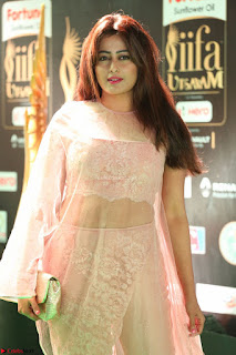 Nidhi Subbaiah Glamorous Pics in Transparent Peachy Gown at IIFA Utsavam Awards 012