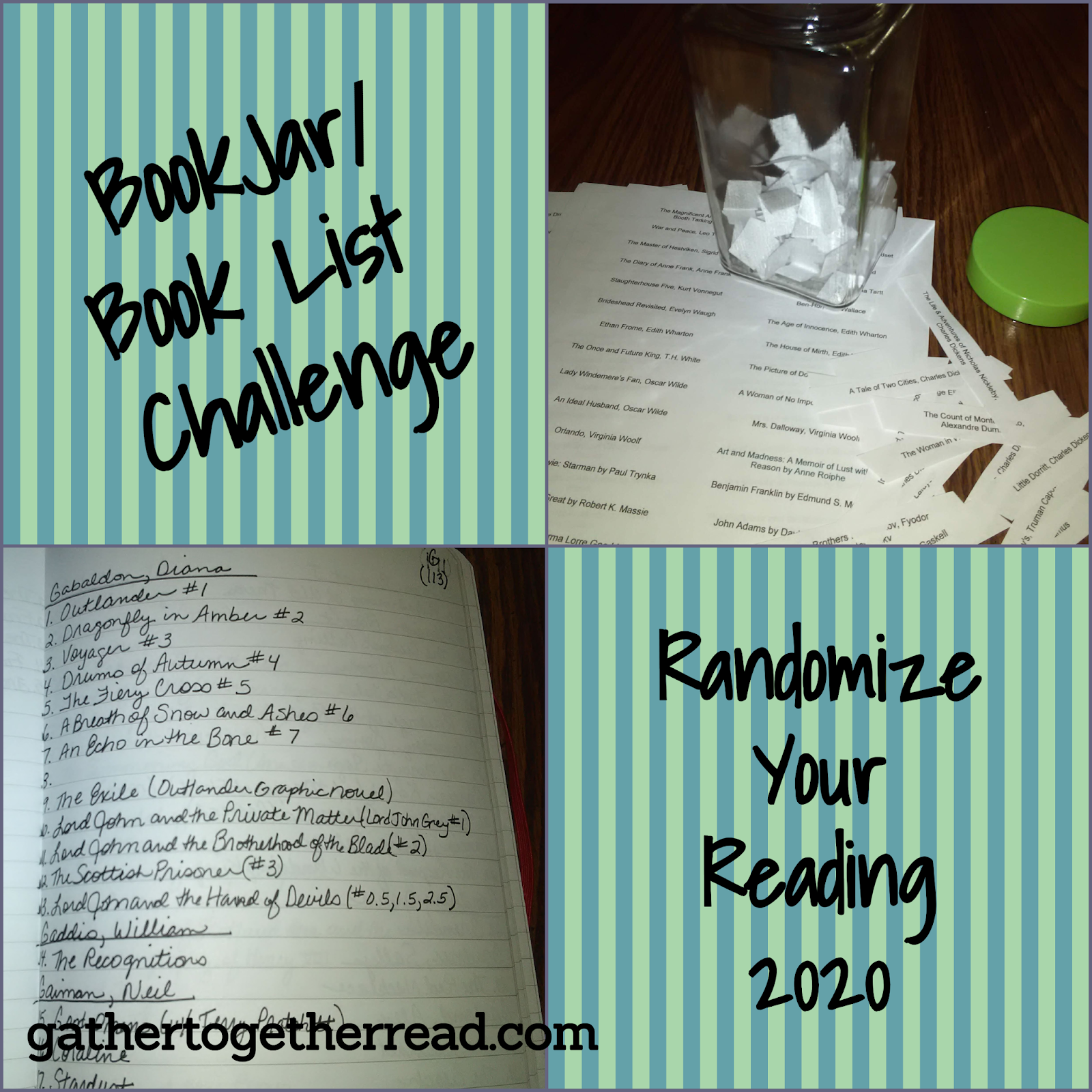 Gather Together and Read Book Jar/Book List Challenge Randomize Your