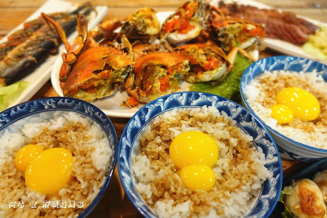 炭烤紅蟳,豬油拌飯,炭烤牛小排,府城騷烤家,明太子秋刀魚,鹽蔥牛舌,炭烤雞佛,台南,燒烤