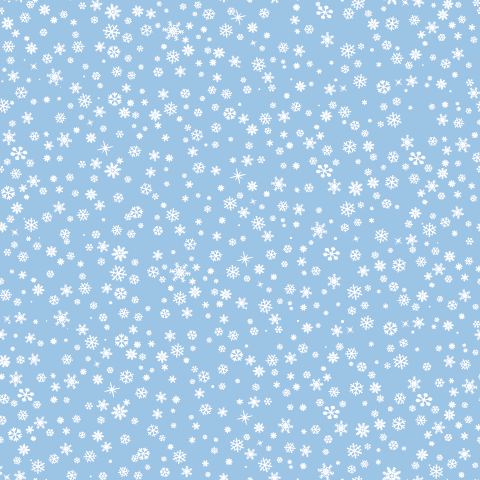copos de nieve en azul celeste 