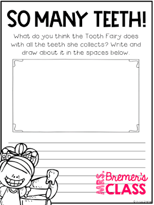 Tooth Fairy Activity Pack filled with fun activities to do with your students as they lose their teeth throughout the school year! Activities include Tooth Fairy certificates, graphing sheets, writing prompts, syllable sorting, ABC order, making words and more! #toothfairy #kindergarten #1stgrade #backtoschool