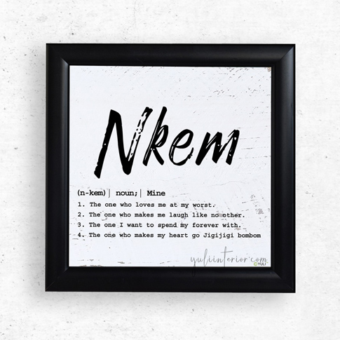 Custom Name Frame Buy personalised gifts for lovers on Valentine's Day in Port Harcourt, Nigeria
