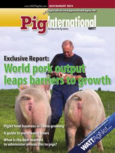 Pig International. Nutrition and health for profitable pig production 2013-04 - July & August 2013 | ISSN 0191-8834 | TRUE PDF | Bimestrale | Professionisti | Distribuzione | Tecnologia | Mangimi | Suini
Pig International  is distributed in 144 countries worldwide to qualified pig industry professionals. Each issue covers nutrition, animal health issues, feed procurement and how producers can be profitable in the world pork market.