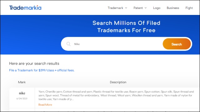 Trademarkia - Trademarks Search