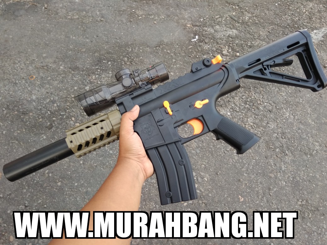 jual water gel gun m4 storm elektrikairsoft gun elektrik