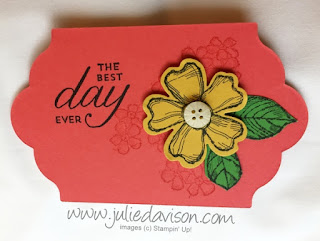 Stampin' Up! Birthday Blossoms Gift Tag #stampinup www.juliedavison.com