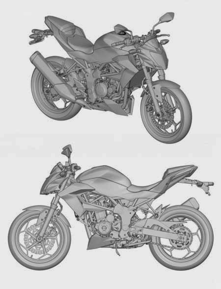  Sketsa  Kawasaki Ninja  RR  Mono Versi Naked Bike Disiapkan 