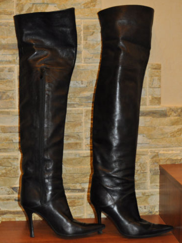 eBay Leather: Classic Sergio Rossi over-the-knee boots