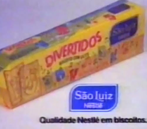 Campanha dos biscoitos Divertidos da Nestlé nos anos 90.