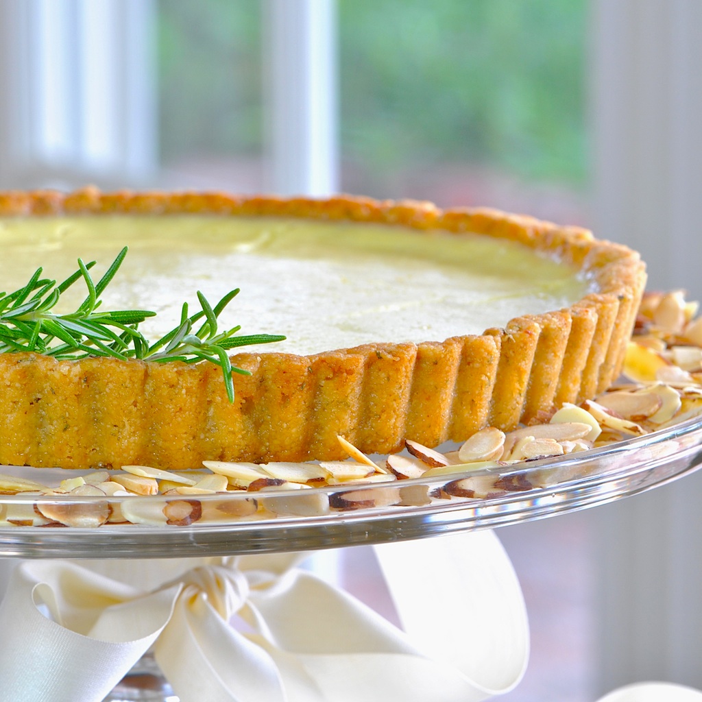 JULES FOOD... Greek Yogurt Lemon Tart with Rosemary Almond Crust