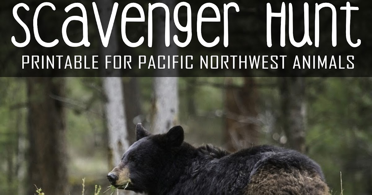 Scavenger Hunt Printable for Pacific Northwest Animals