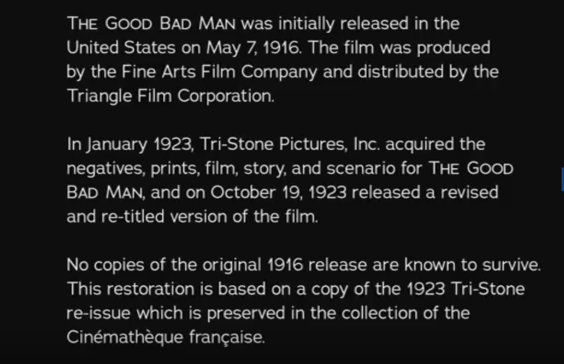 * The Good BadMan Allan Dwan