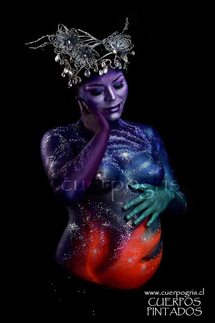 bodypaint pregnat bellypainting universe