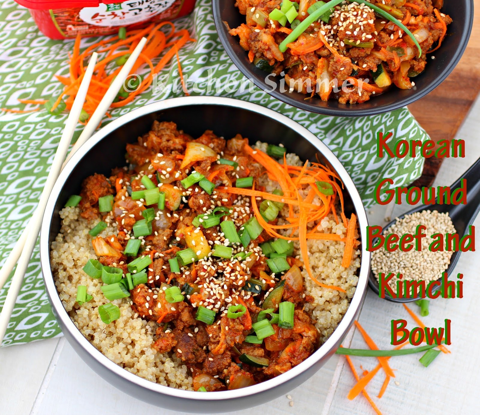 Kitchen Simmer Korean Ground Beef and Kimchi Bowl