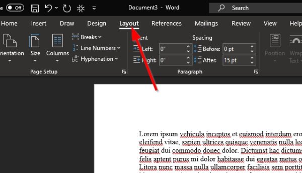 Cómo insertar un salto de sección en un documento de Word