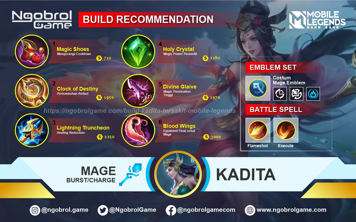 Build Kadita Savage Mobile Legends