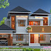 2574 sq-ft 4 bedroom sloping roof home design