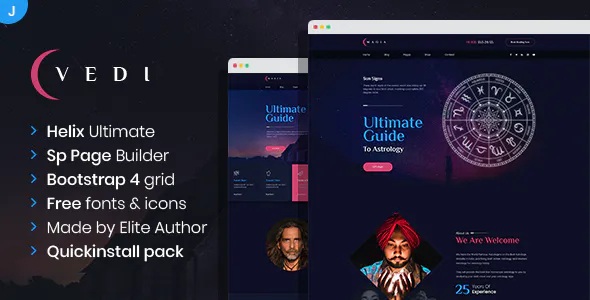 Best Astrology and Esoteric SinglePage and MultePage Joomla Template