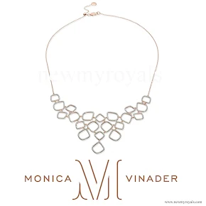 Kate Middleton jewels Monica Vinader Riva Diamond Cluster Bib Necklace