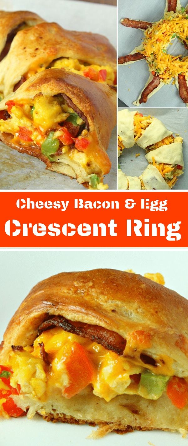 Cheesy Bacon & Egg Crescent Ring - RE4FOOD