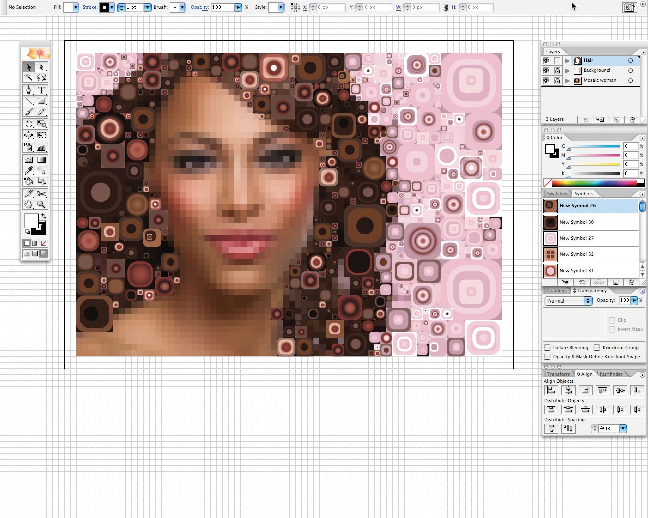 Design amazing mosaic effects