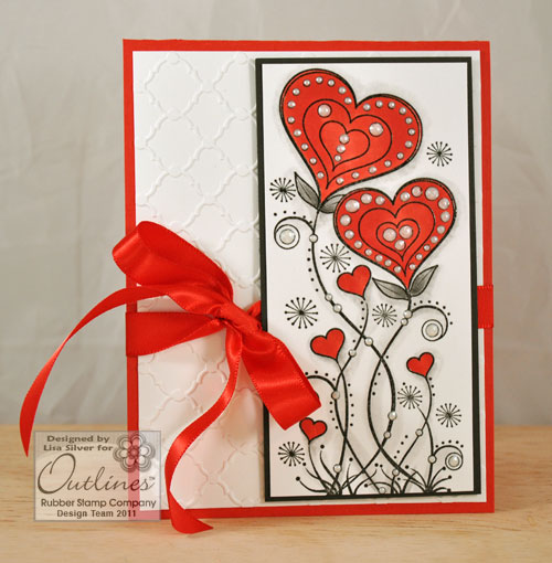 Silver Stamping Outlines Rubber Stamps Challenge Color