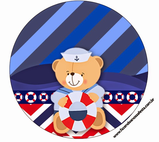 Sailor Bear Toppers or Free Printable Candy Bar Labels