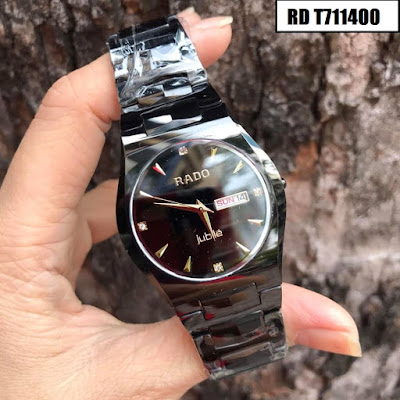  Đồng hồ dây đá ceramic đen RD T711400