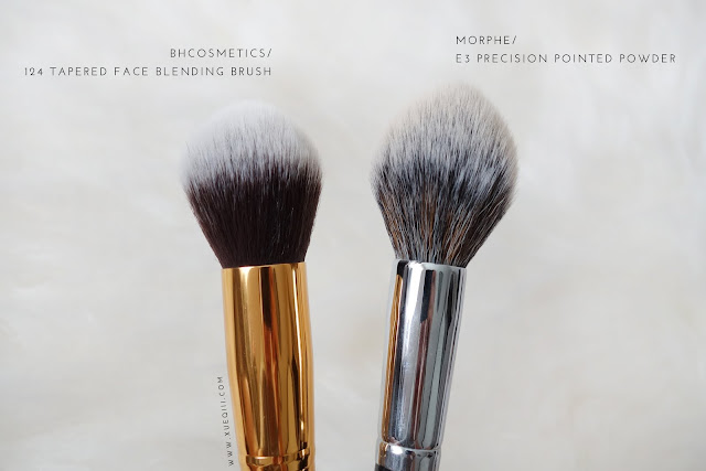 BH Cosmetics Sculpt and Blend 2 - 124 Tapered Face Blending Brush, Morphe E3 Precision Pointed Powder