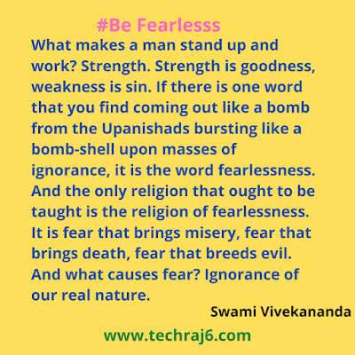 Be Fearless quotes by Swami Vivekananda