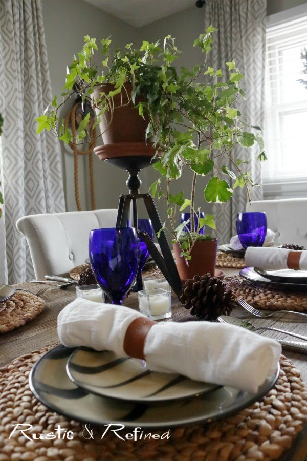 Animal print tablescape for tons of gorgeous texture and color in your dining room