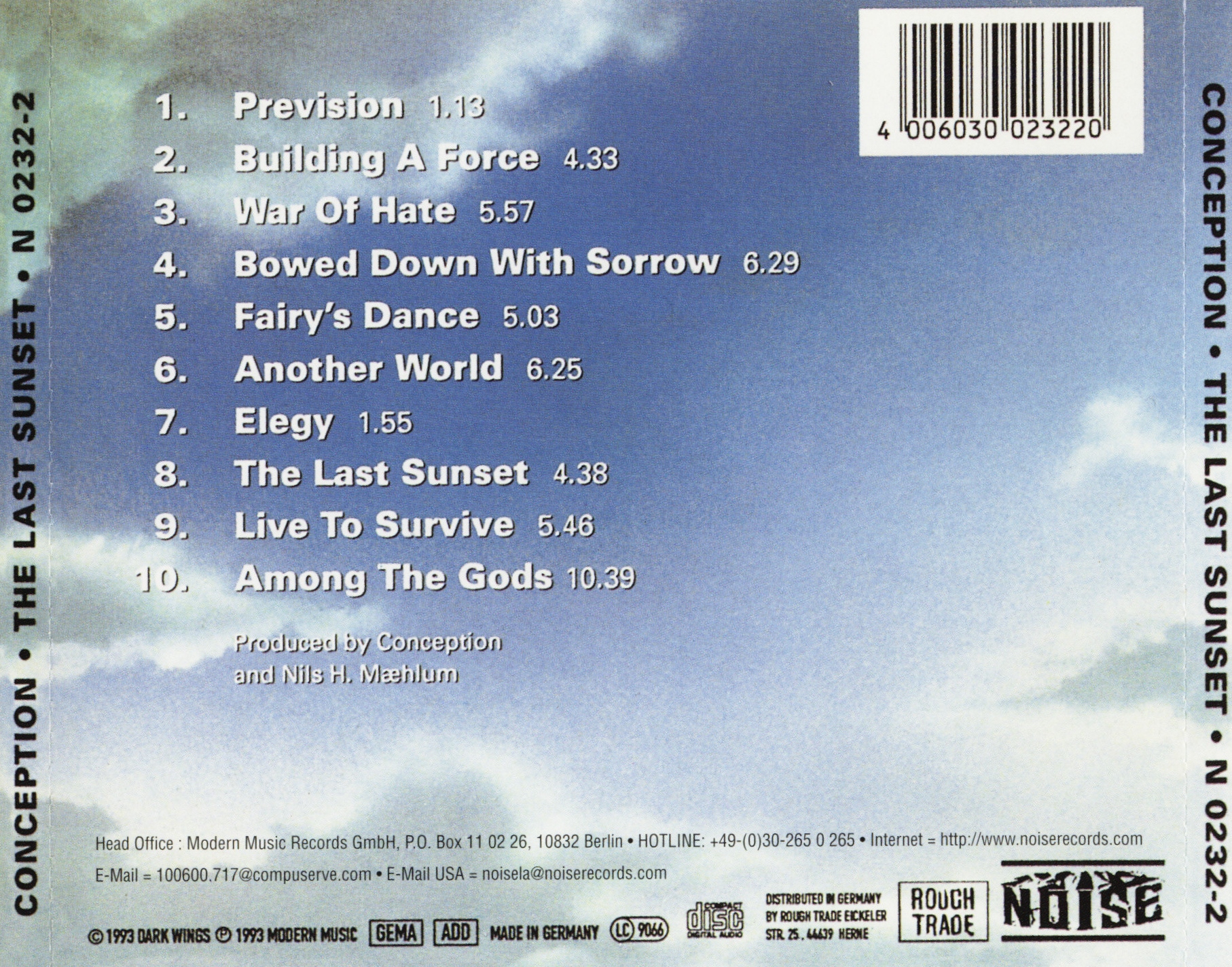 Nightmare be thy Name Conception The Last Sunset (1991)