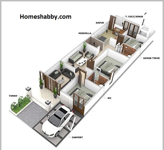 96+ Gambar Desain Rumah Minimalis Modern Memanjang Ke Belakang...