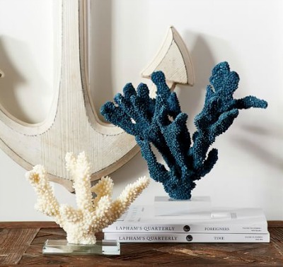 Blue and White Coral Statues