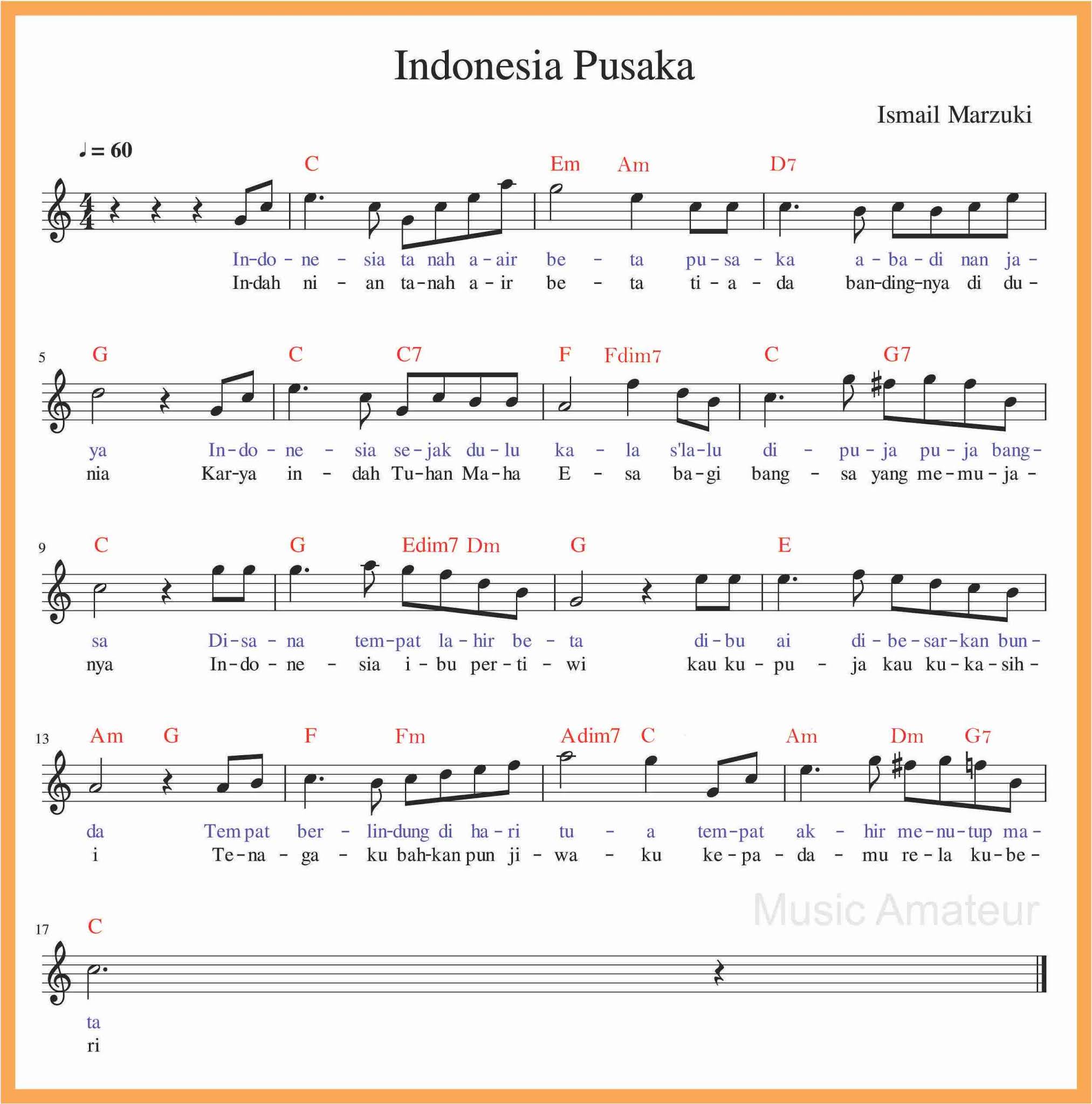 14 Chord Lagu Nasional Indonesia Pusaka Basgalanos