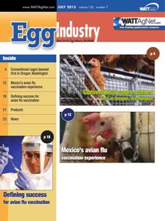 Egg Industry. News for the egg industry worldwide - July 2015 | TRUE PDF | Mensile | Professionisti | Tecnologia | Distribuzione | Uova
Egg Industry is regarded as the standard for information on current issues, trends, production practices, processing, personalities and emerging technology.
Egg Industry is a pivotal source of news, data and information for decision-makers in the buying centers of companies producing eggs and further-processed products.