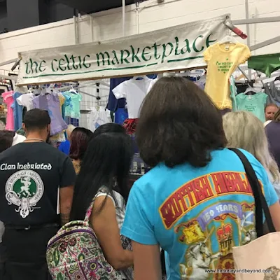 patrons at The Celtic Marketplace at the 2018 Scottish Highland Gathering & Games in Pleasanton, California