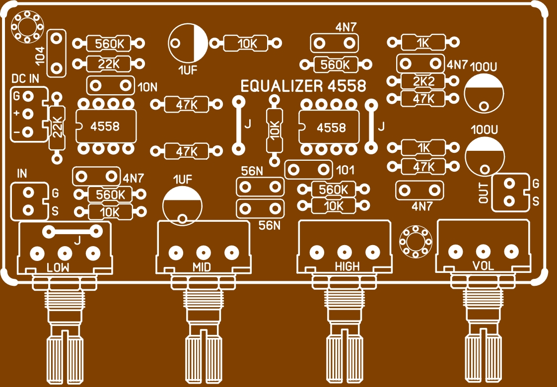 5 Band Equalizer Tone Control With 4558 Equalizer Pcb vrogue.co