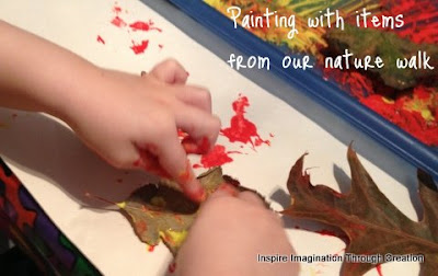 Painting with leaves