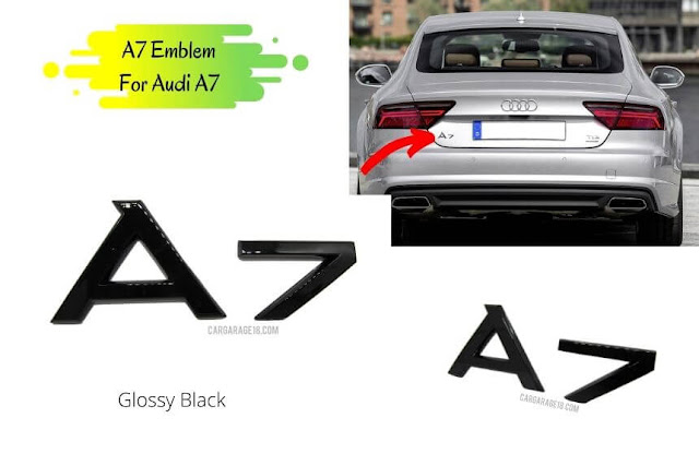Glossy Black A7 Emblem For Audi A7