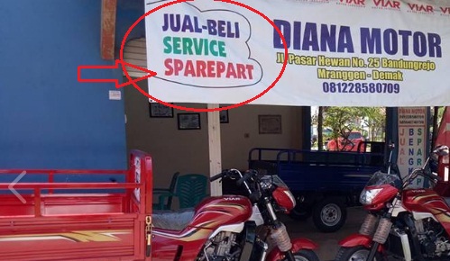 Penjualan Sparpart Motor Roda Tiga Demak Semarang dan Sekitarnya