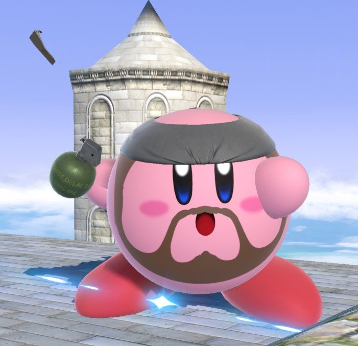 super-smash-bros-ultimate-Solid-snake-kirby-power-mustache-goatee-grenade-n...