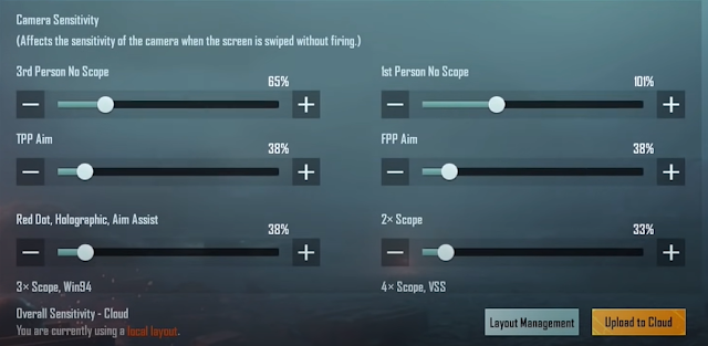 Settingan Sensitivitas Kamera PUBG Mobile Settingan Sensitivitas Kamera PUBG Mobile