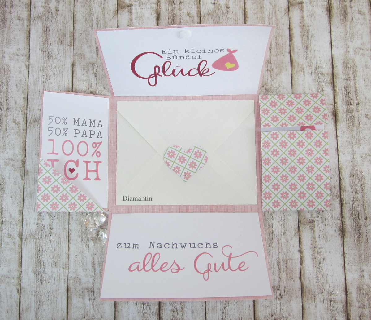 Diamantin´s Hobbywelt Zur Geburt Geldgeschenk